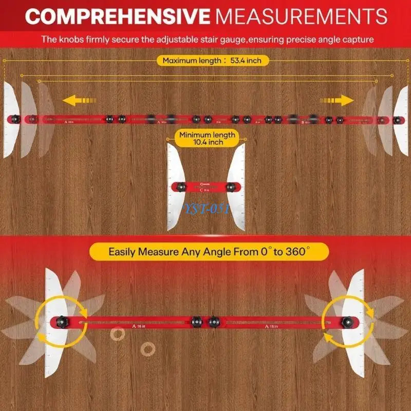Adjustable Stair Treads Measuring Tool