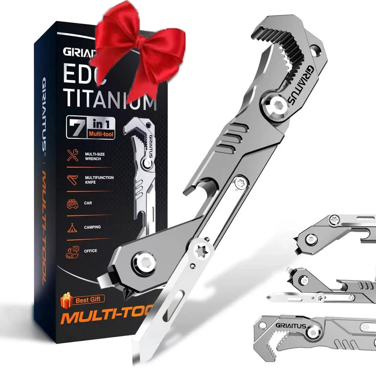 7-in-1 Multifunctional Pocket Tool with Wrench, Knife & Window Breaker