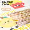 A set of 12-color acrylic paint marker tips with soft brush tips displayed on a white background.