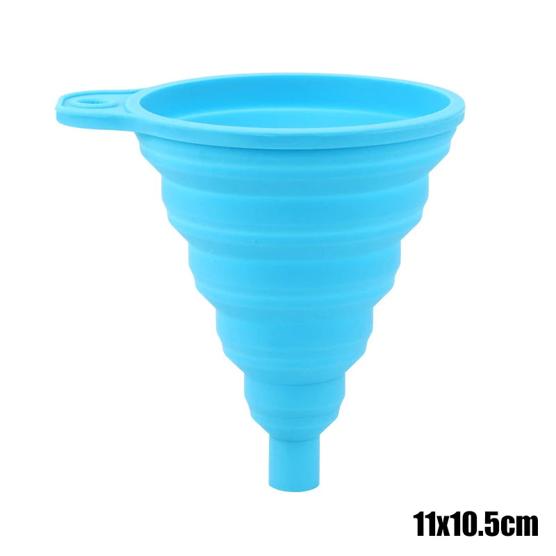 Collapsible Silicone Funnel for Engine Oil and Washer Fluid