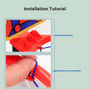 Installation tutorial showing steps to install a basketball board and net onto an adjustable kids' hoop.