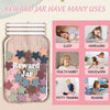 A wooden star reward jar with various colored stars for positive behavior and child discipline.