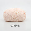 Pink 4-ply milk cotton yarn skein for knitting and crochet