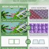 Comparison chart showing benefits of resin square drills versus acrylic square drills for diamond painting