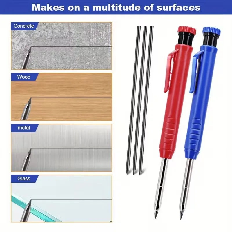 Precision Carpenter's Mechanical Pencil with Integrated Sharpener