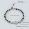 Natural Stone & Stainless Steel Beaded Bracelet