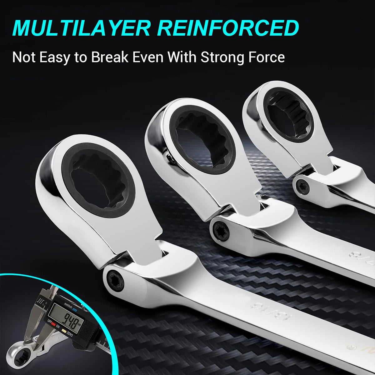 Extra-Long Ratcheting Box End Wrench Set
