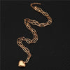 Stainless Steel Paperclip Chain Heart Pendant Necklace
