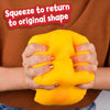 Squishy Cheese Stress Relief Toy - Soft Yellow Fidget Block