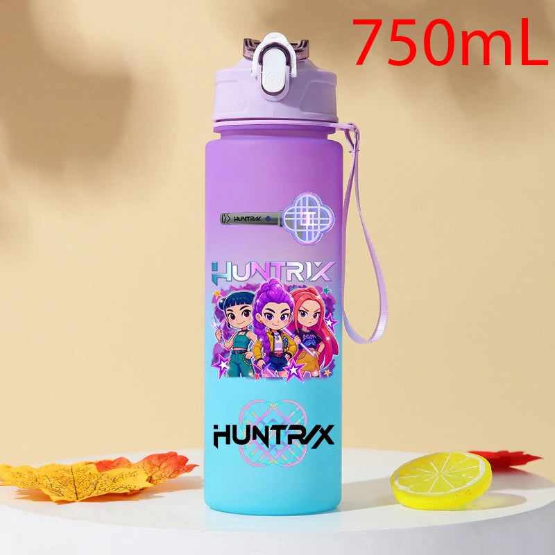 KPOP Demon Hunter 750ml Plastic Water Bottle