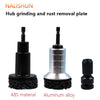 Hub grinding and rust removal plate kit showing black ABS material and aluminum alloy components