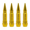 A set of universal bullet head screws used for tires and valves, shown in gold finish.