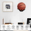 Wall-Mounted Basketball Display and Storage Rack