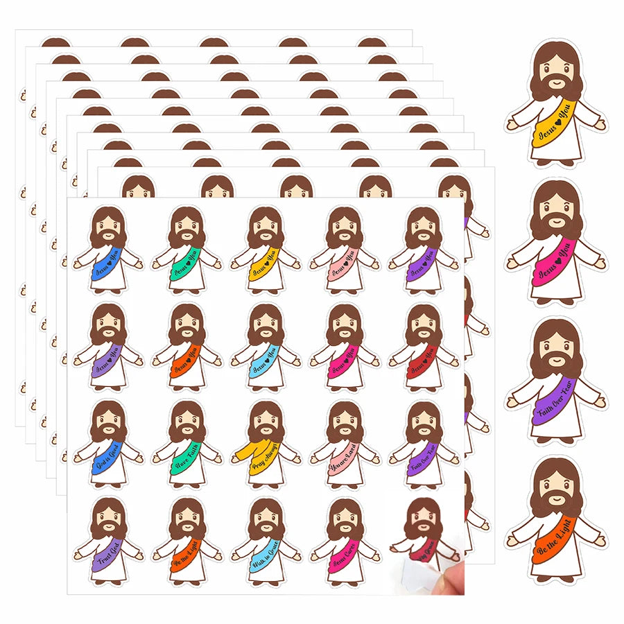 Jesus Loves You Waterproof Vinyl Sticker Pack