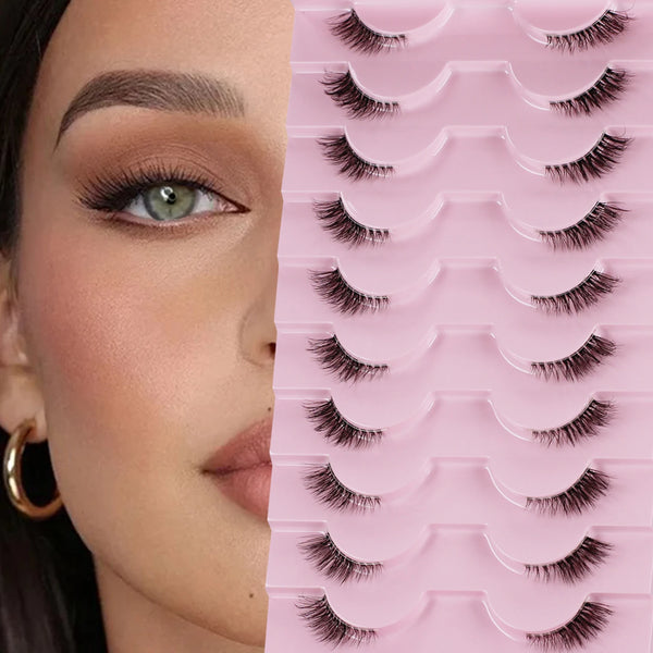 Natural Wispy Half-Strip False Eyelashes