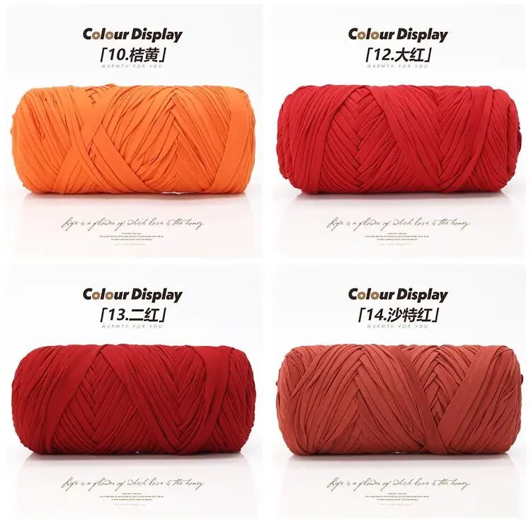 Elastic T-Shirt Yarn for Crochet and Knitting (2-Pack, 50m Each)