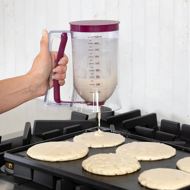 4-Cup Pancake Batter Dispenser with Measuring Guide
