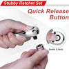 Compact 3-Piece Stubby Ratchet Wrench Set
