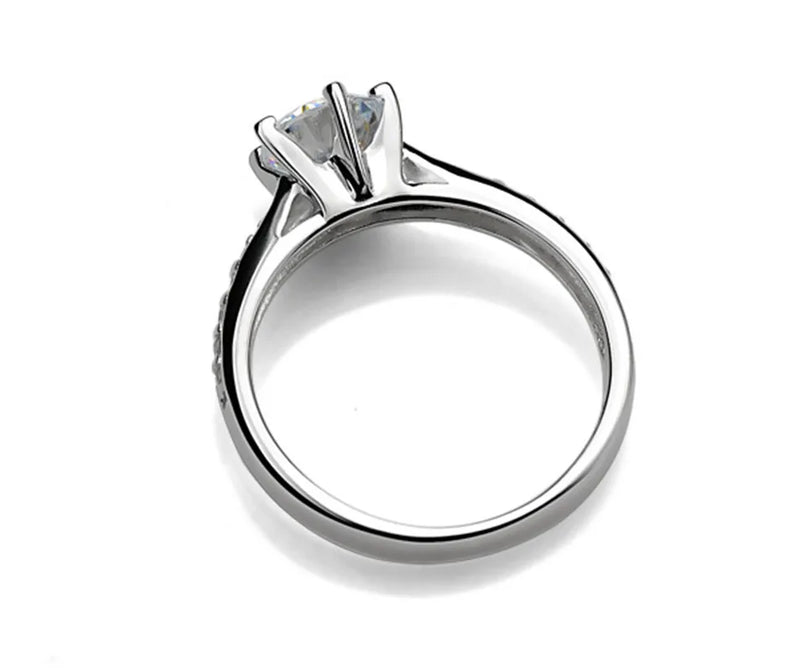 Sterling Silver Tourmaline Ring with Zircon Accents