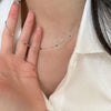 Rainbow Bead Clavicle Chain Necklace