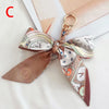 Chic Silk Bow Keychain with Ribbon Charm