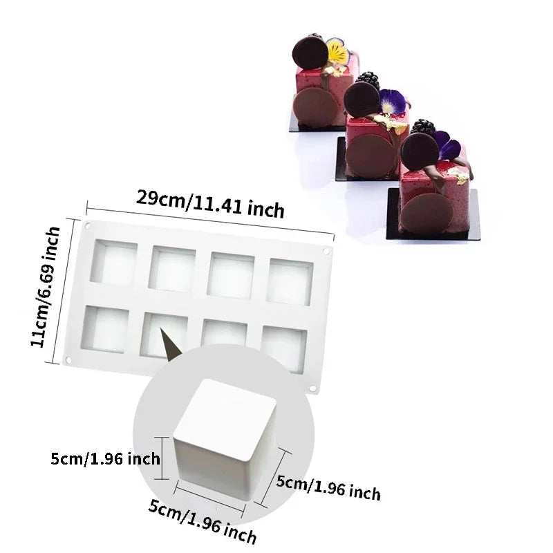 Square Silicone Baking Molds