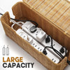 Handwoven Rattan Cable Management Box with Lid