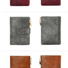 Women's Retro Tri-Fold Wallet with Large Capacity and Dual Zippers