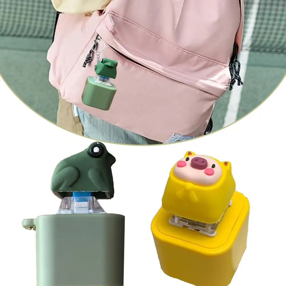 Croaking Frog Fidget Toy Keychain with Sound and LED Lights