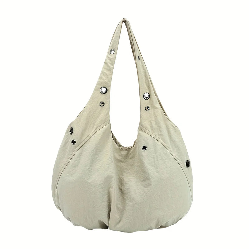 Nylon Tote Bag with Buckle Closure