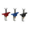 Three tools for removing tiny whoop propellers, featuring different colored bodies and ejector pins.