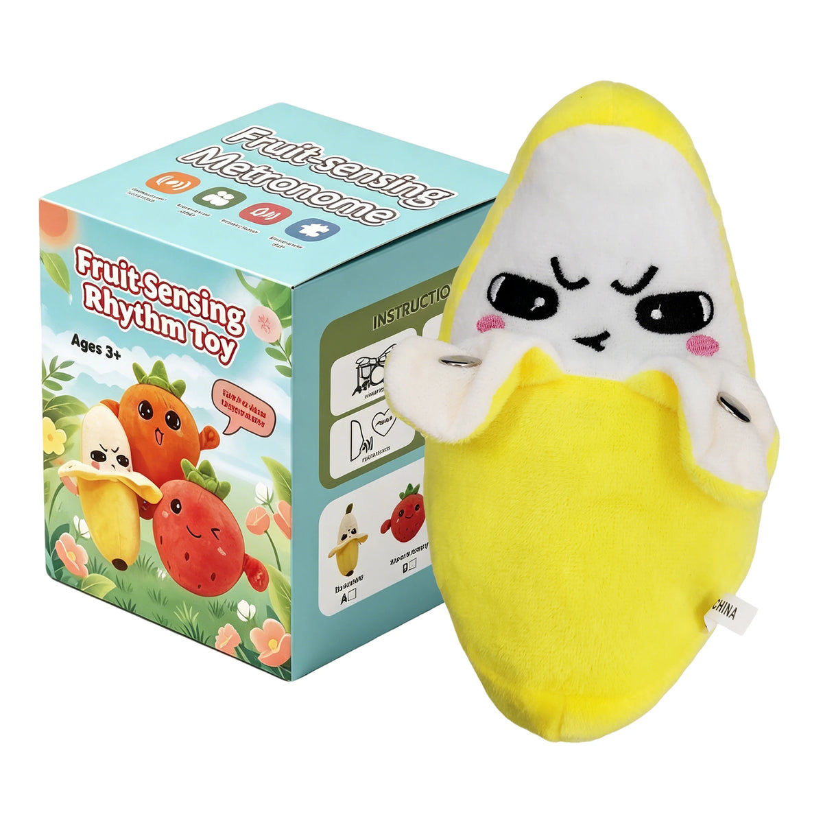Interactive Musical Fruit Plush Toys with Touch-Activated Sounds