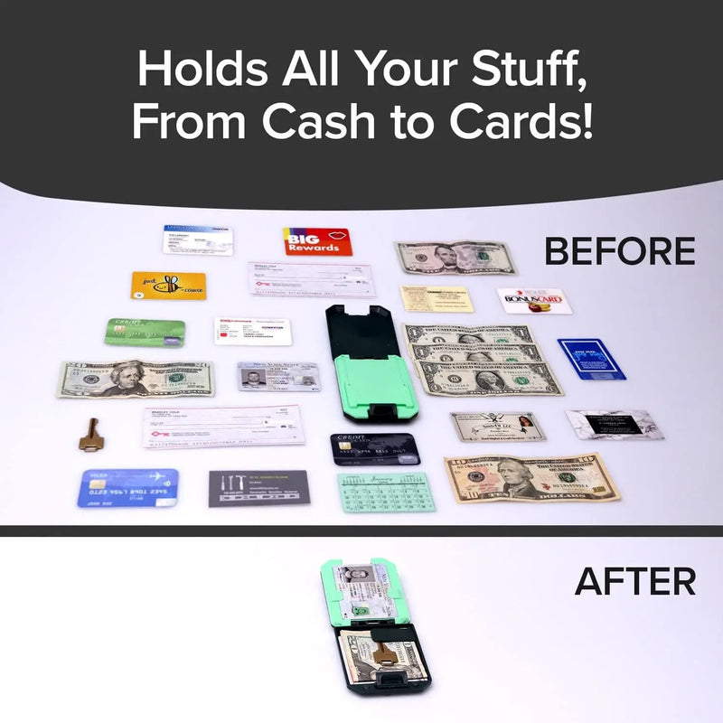 Slim RFID-Blocking Wallet with Removable Money Clip
