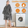 Oversized Wearable Blanket with Hood and Front Pocket