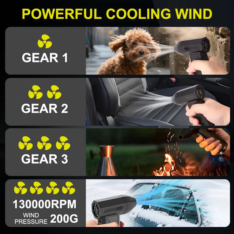 Cordless Turbo Air Duster with 4 Speed Settings