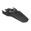 Black carbon fiber rear mudguards for a Sur-Ron S/X electric vehicle.