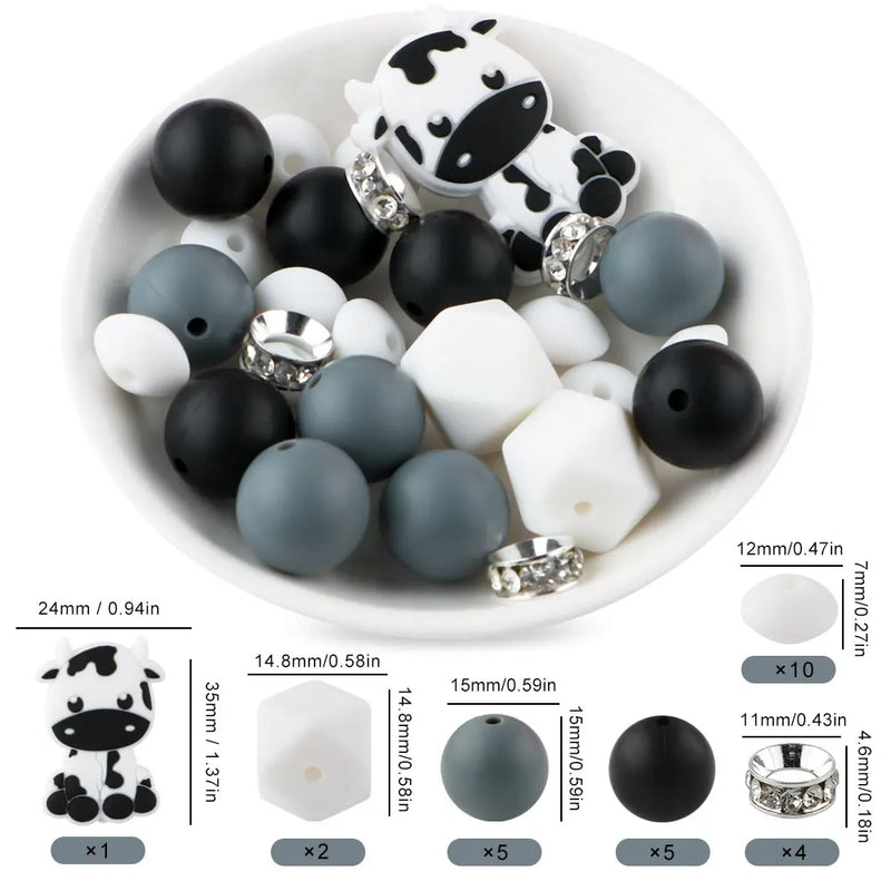 Cartoon Animal Silicone Focal Beads for Jewelry Making