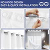 Double-Layer Waterproof Shower Curtain with Snap-In Liner