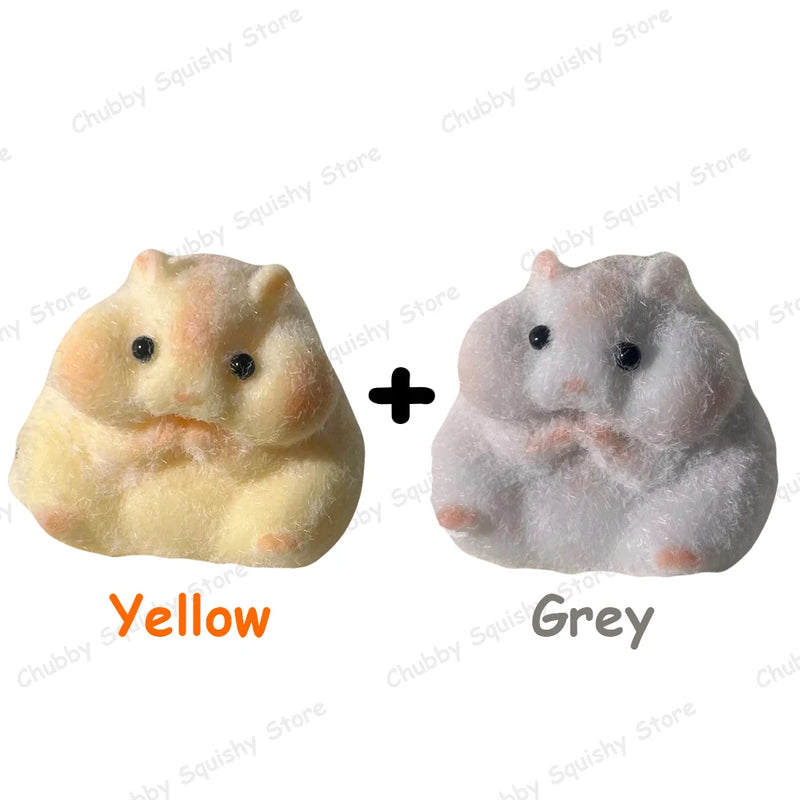 Juguete Squishy de Hámster de Silicona y Peluche