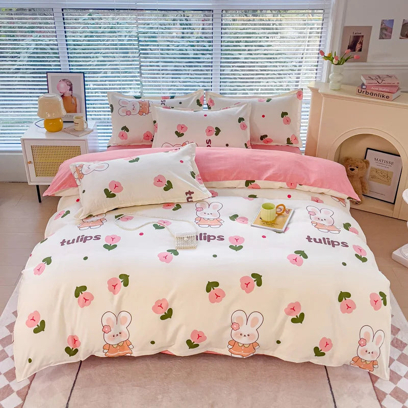 Brushed Polyester Duvet Cover with Matching Pillowcases