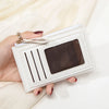 Slim Leather Card Holder Wallet with Secure Zipper