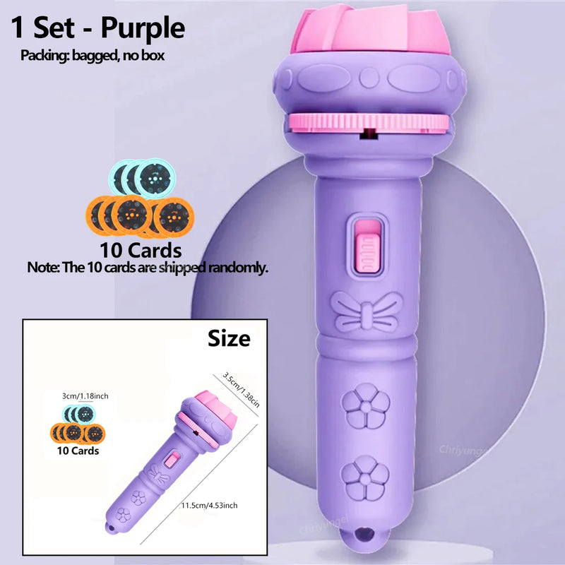 Cartoon Projector Flashlight with 80 Bedtime Patterns