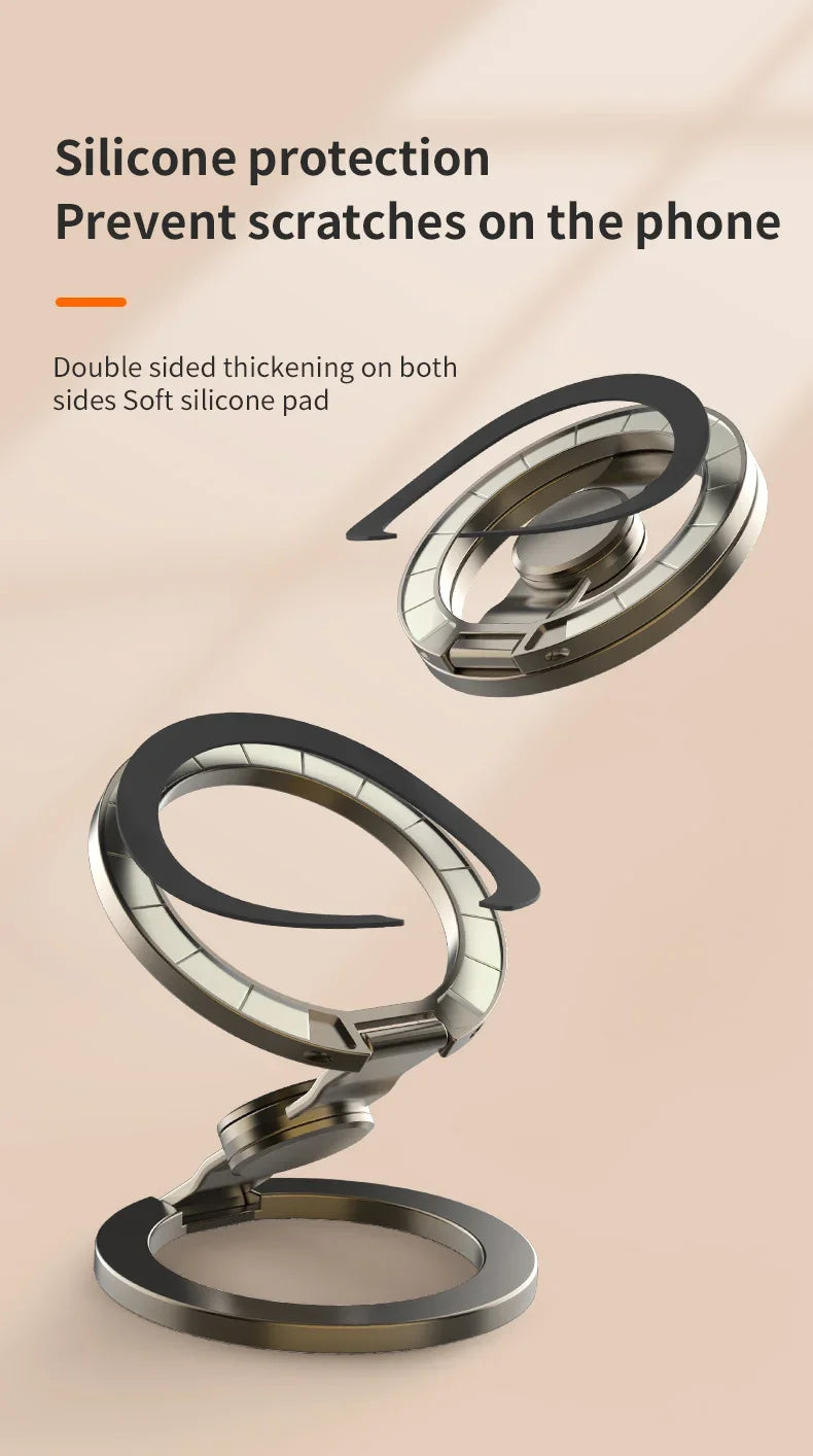 Foldable Magnetic Phone Stand with 360° Rotation