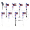 Solar-Powered LED American Flag Pathway Lights