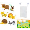 Glow-in-the-Dark Animal Bath Toy Set with Floating Net