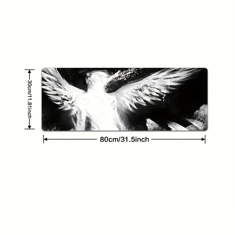 Artistic Angel Wing Mouse Pad – Large Non-Slip Desk Mat for Office & Gaming