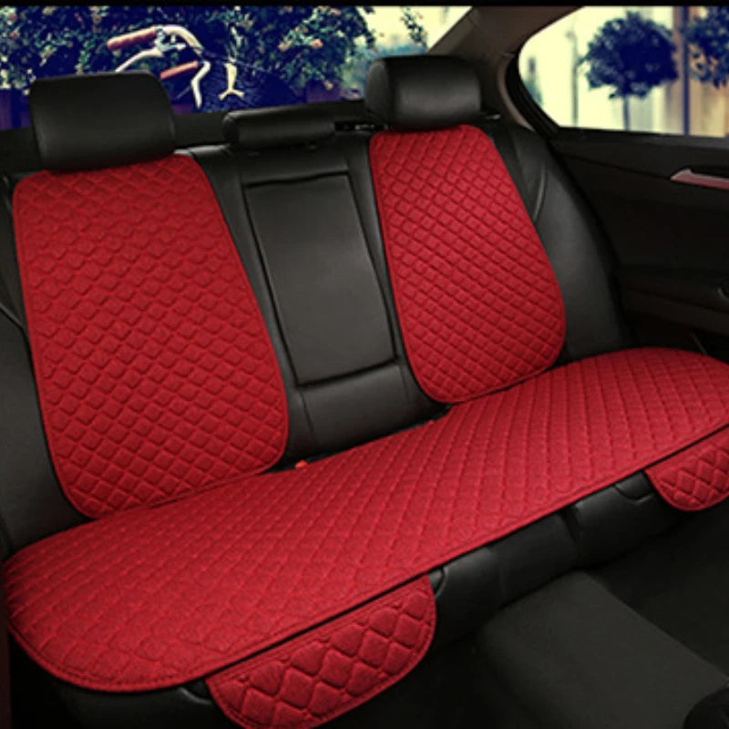 Breathable Linen Front Car Seat Cover