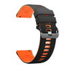 Orange and black silicone watch band with a protective case for a Redmi Watch Active 5.