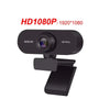 Schwarze HD1080P-Webcam mit Objektiv, montiert für Desktop- oder Laptop-Einsatz.