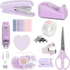 Macaron Office Desk Accessories Kit with Stapler, Tape Dispenser, and Scissors